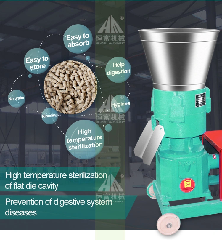 Flat Die Poultry Livestock Animal Feed Pellet Machine Production Line